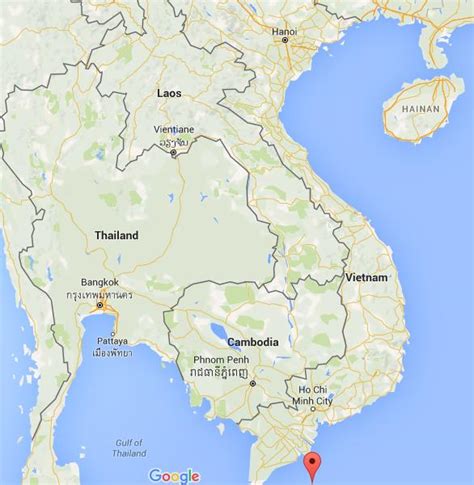 Where is Con Dao Island on map of Vietnam