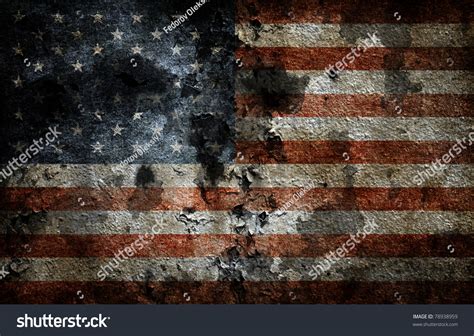 Worn American Flag Background. Stock Photo 78938959 : Shutterstock