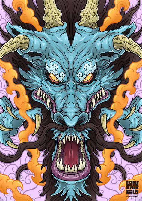 [OC] Kaido, Dragon Form by me : r/OnePiece