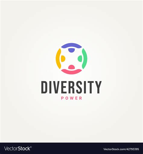 Minimalist diversity and inclusion logo template Vector Image