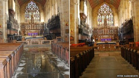 Boston's ancient 'Stump' church heating restored after year - BBC News