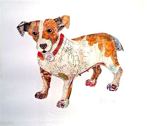 Adorable Dog Collages Made from Layers of Old Paper | Collage artwork, Creative art, Textured ...