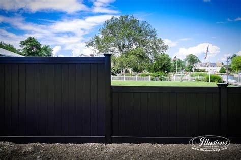 Gorgeous Black PVC Vinyl Privacy Fence Panels from Illusions Vinyl Fence - Contemporary - Garden ...