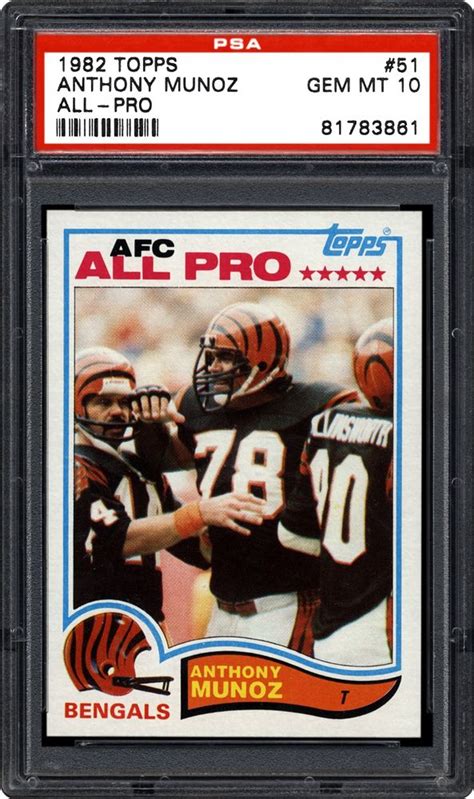 Auction Prices Realized Football Cards 1982 Topps Anthony Munoz ALL-PRO