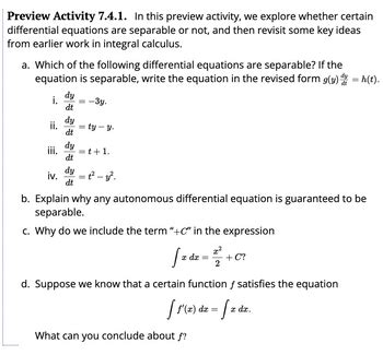 Answered: a. Which of the following differential… | bartleby