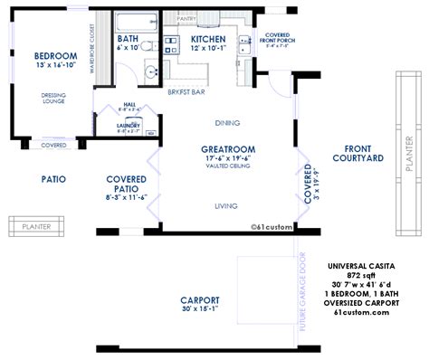 Universal Casita House Plan | 61custom | Contemporary & Modern House Plans