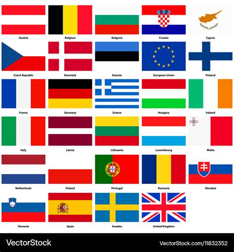 European Countries Flags : national flags of all european countries Stock Vector Art ... - The ...