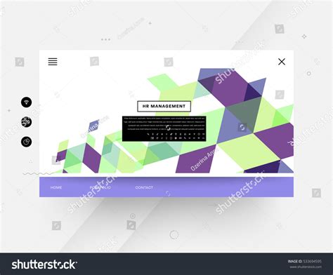 Website Template Geometric Background Vector Illustration Stock Vector ...