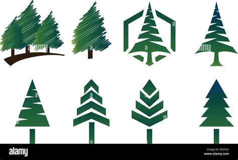 Collection of pine tree logo design template vector Stock Vector Image & Art - Alamy