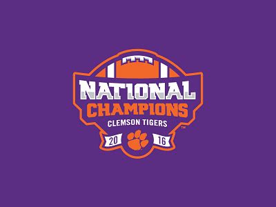 Clemson 2016 National Champions Logo by Port Design Company on Dribbble