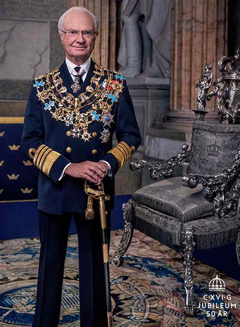 King Carl XVI Gustaf of Sweden Marks 50th Year of Reign with New Portrait