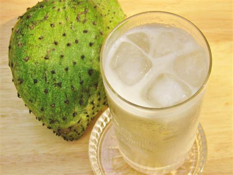 Soursop juice drink, also called Guanabana in spanish. The soursop is a ...