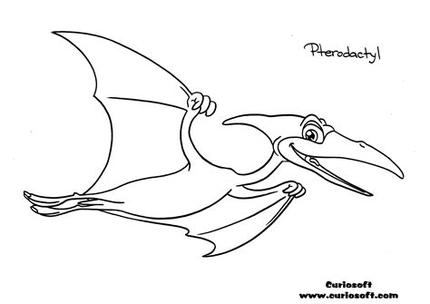 82+ Baby Pterodactyl Coloring Page | Fieltros Patiki