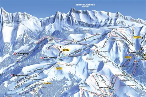 Plan des pistes des Portes du Soleil