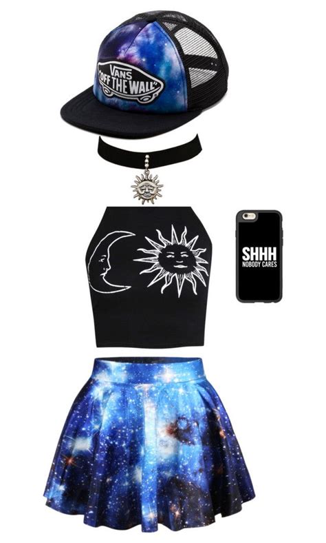 "Galaxy outfit" by coolness21 liked on Polyvore featuring Boohoo, Vans and Casetify Galaxy ...