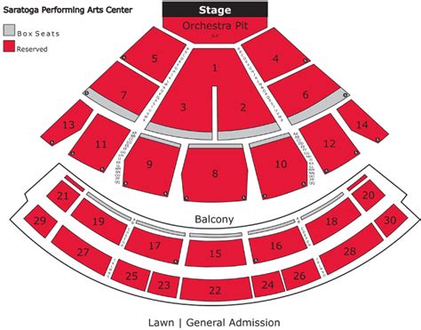 SPAC–Saratoga Performing Arts Center: Seating Charts