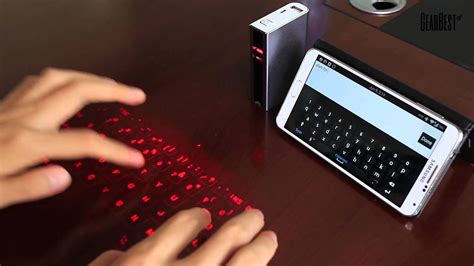 SHOWME Bluetooth Laser Projection Virtual Keyboard from GearBest.com - YouTube