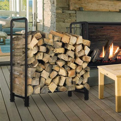 KingSo Firewood Log Rack 4/8/12ft Wood Storage Holder for Ourdoor Patio Fireplace - Walmart.com ...