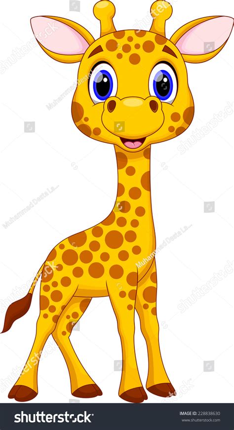 Cute Giraffe Cartoon Stock Vector (Royalty Free) 228838630 | Shutterstock