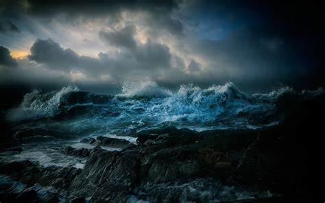 Framed Print - Wicked Storm At Sea (Picture Poster Art Ocean Waves Beach Scenic) | Ocean storm ...