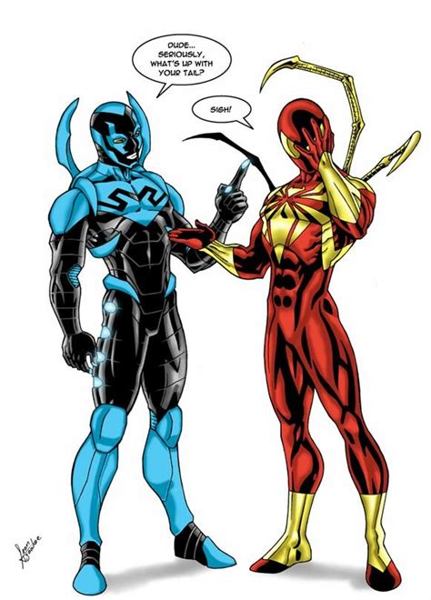 an image of two superheros talking to each other