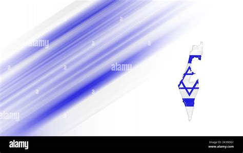 Map of Israel, flag map, National colors background Stock Photo - Alamy