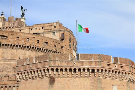 Italian Flag in Rome, Italy Stock Photo - Image of destination, rome ...