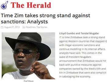 State media increases sanctions spin - Zimbabwe Situation