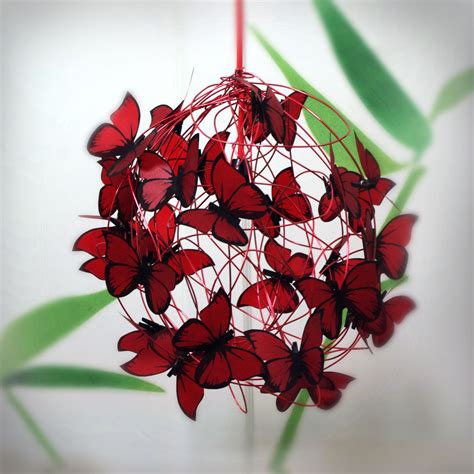 Ceiling lamp lamp red butterflies bedroom lamp light | Etsy in 2021 ...