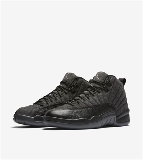 Air Jordan 12 Retro Wool 'Dark Grey & Black' Release Date. Nike SNKRS