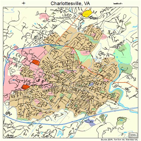 Charlottesville Virginia Street Map 5114968