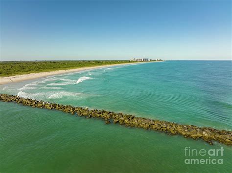 Aerial photo beaches of Fort Pierce Florida Photograph by Felix ...