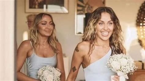 Miley Cyrus turns maid of honour as mom Tish ties knot with Dominic Purcell | Hollywood ...