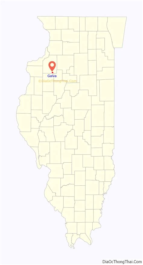 Map of Galva city, Illinois