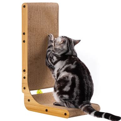 L Shape Cat Scratcher, Poils bebe Cat Scratchers for Indoor Cats ...