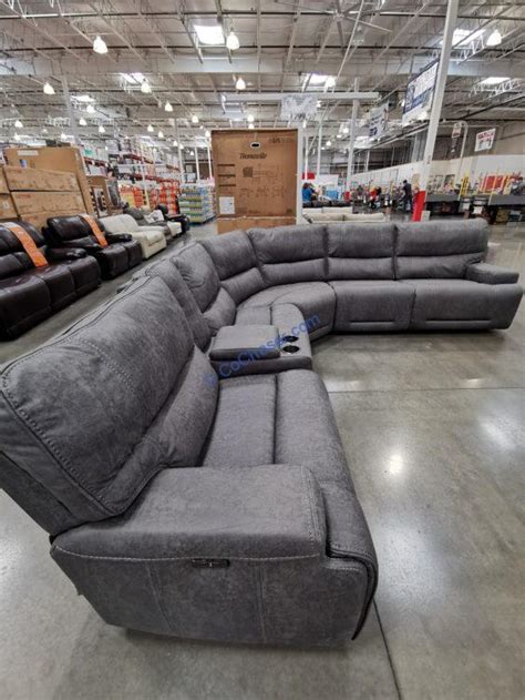 Fabric Reclining Power Sectional with Power Headrests – CostcoChaser