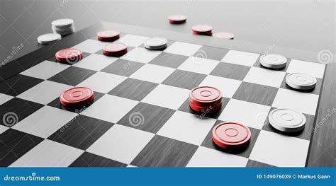 Draughts game board stock illustration. Illustration of concept - 149076039