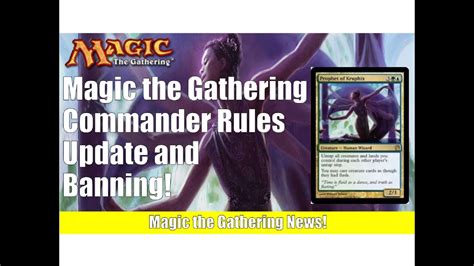 MTG Commander Rules Update and Card Banning! Magic the Gathering! - YouTube