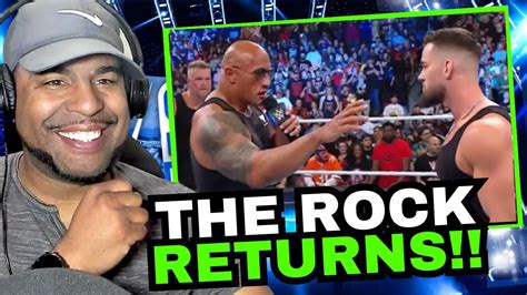 The Rock RETURNS to SMACKDOWN!! - YouTube