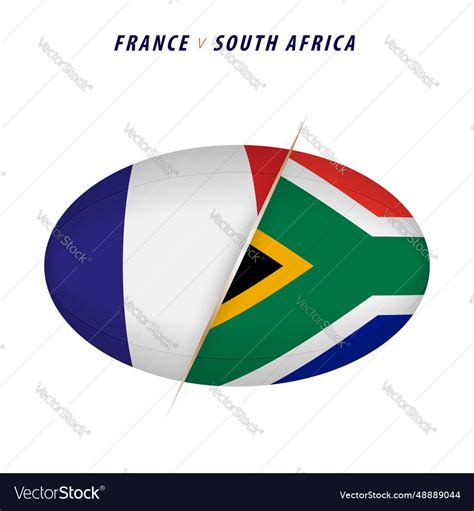 Rugby competition france vs south africa Vector Image