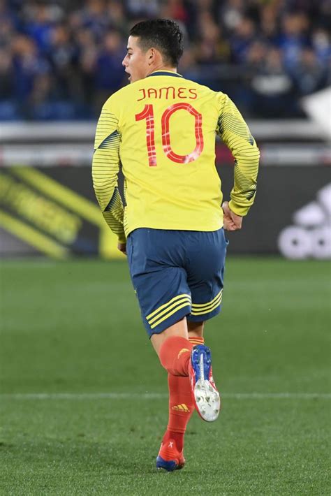 James Rodriguez of Colombia looks on during the international ...