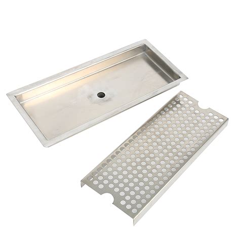 Beer Drip Tray Stainless Steel Flush Mount Drip Tray w/ Drain 12" US Stock 615200825973 | eBay