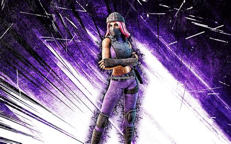 Clash, grunge art, Fortnite Battle Royale, Fortnite characters, violet ...