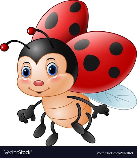 Vector illustrations of Cartoon funny ladybug. Download a Free Preview or High Quality Adobe ...