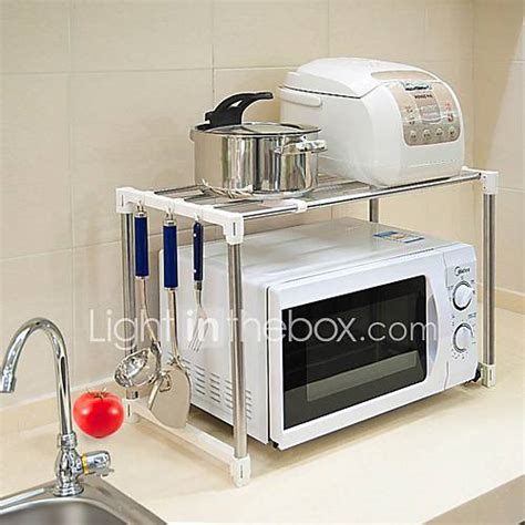 BAOYOUNI Stainless Steel Microwave Stand Microwave Oven Stand Kitchen ...