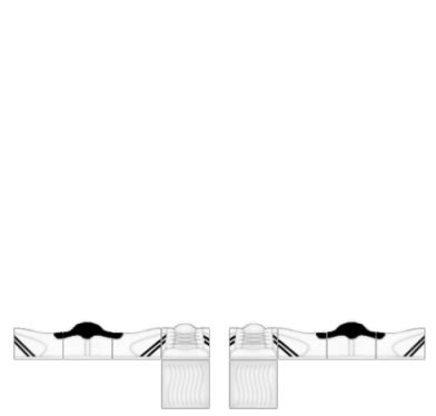 Black and White Shoe Template for Roblox Clothing