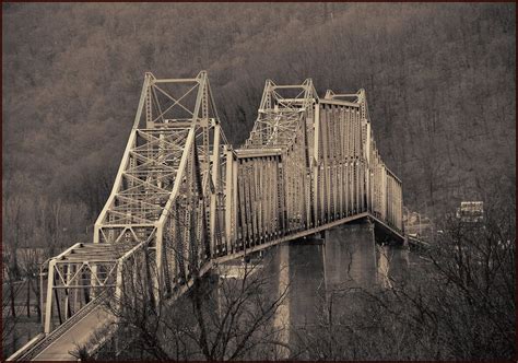 Madison, Indiana Bridge in Sepia Tone