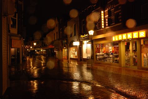 Free Images : road, street, night, rain, wet, dark, evening, shop, lamp, lighting, saint ...