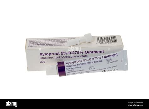 Xyloproct haemorrhoid ointment tube and box Stock Photo - Alamy