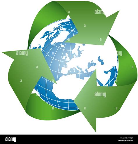 Green Recycling logo Stock Photo - Alamy